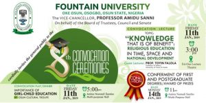 Fountain University Convocation Ceremony
